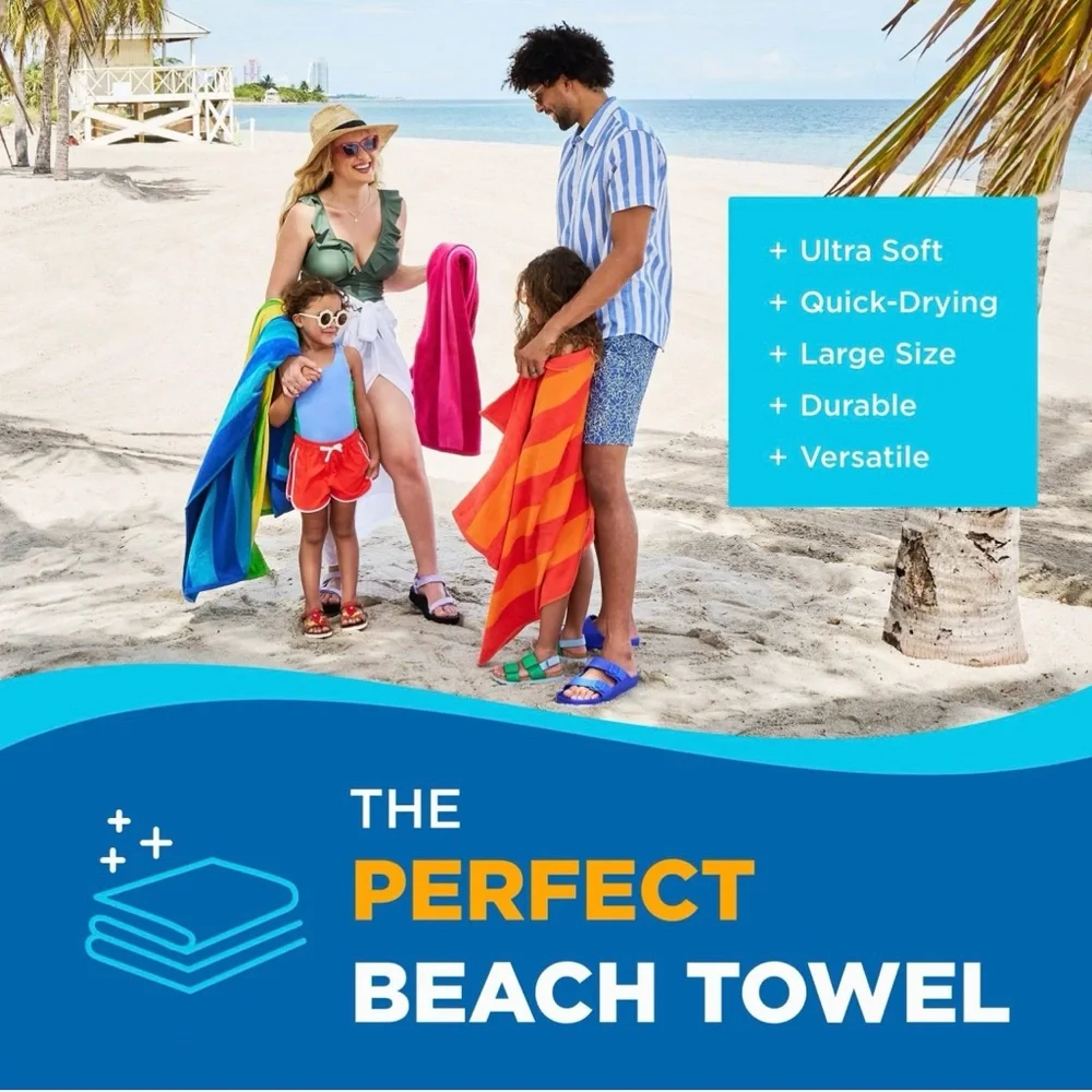 KAUFMAN • Multi Colored Beach Towels • Large • - Picture 8 of 12